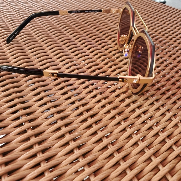 Hublot Tech Shield Sunglasses H006 Gold/Bue in Pristine Condition With CASE - Picture 4 of 12